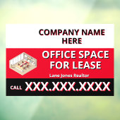 Customize Retail Space For Lease Company Logo Buil ウィンドウサイン (シート3)