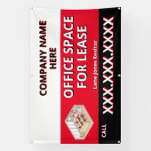 Customize Retail Space For Lease Company Logo Buil 横断幕 (縦)