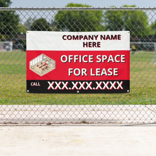 Customize Retail Space For Lease Company Logo Buil 横断幕 (インサイチュ)