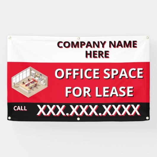 Customize Retail Space For Lease Company Logo Buil 横断幕 (横)