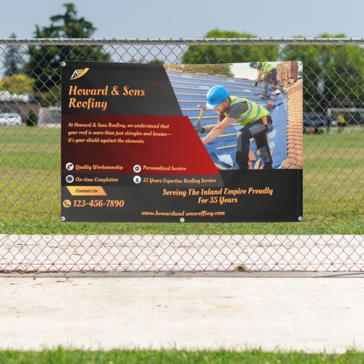 Customize Roofing Service Business Detailed 横断幕 (インサイチュ)