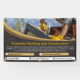 Customize Roofing Service Business Detailed 2  横断幕