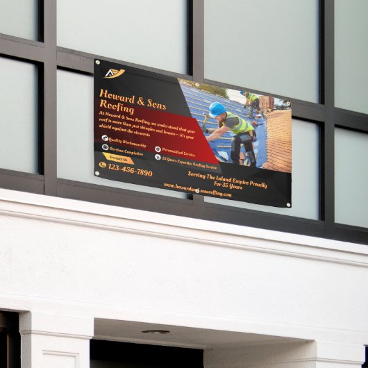Customize Roofing Service Business Detailed Fence 横断幕 (ビルの外側)
