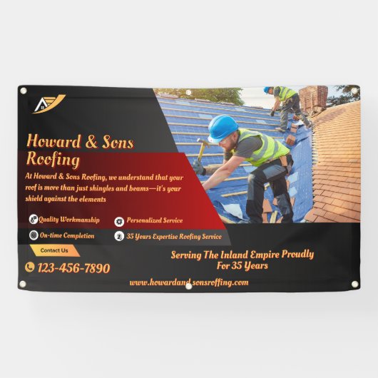 Customize Roofing Service Business Detailed Fence 横断幕 (横)