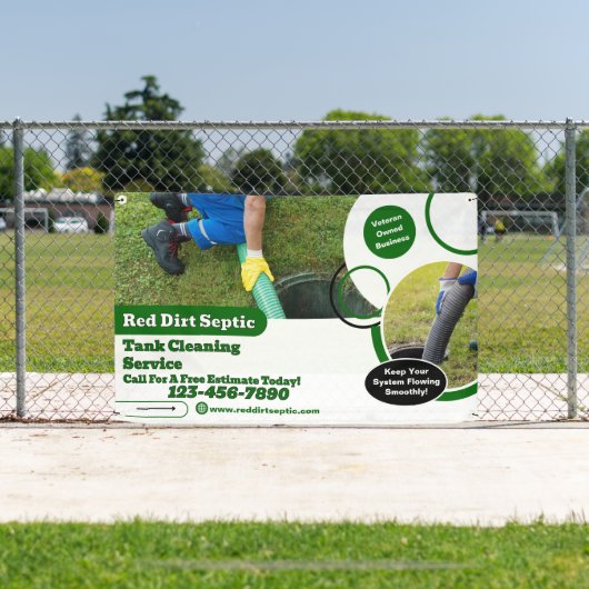 Customize Septic Tank Cleaning Service Detailed  横断幕 (インサイチュ)