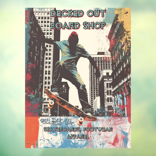 Customize Skateboard Shop Graphic Art Front ウィンドウサイン (シート3)