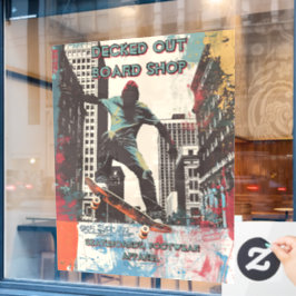 Customize Skateboard Shop Graphic Art Front  ウィンドウサイン