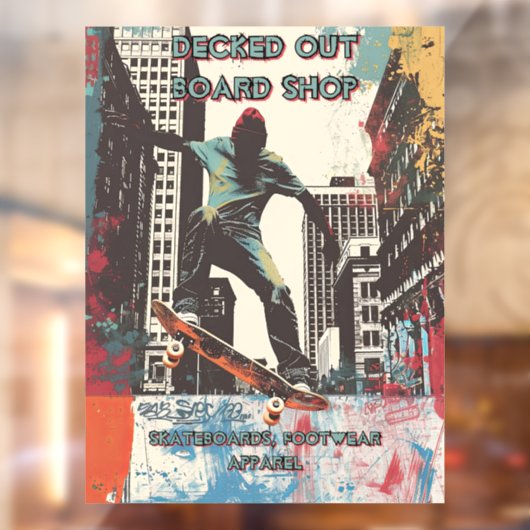 Customize Skateboard Shop Graphic Art Front  ウィンドウサイン (シート2)