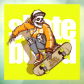 Customize Skateboard Shop Promo Skull Skater Logo ウィンドウサイン (シート3)