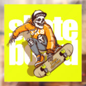Customize Skateboard Shop Promo Skull Skater Logo ウィンドウサイン (シート2)