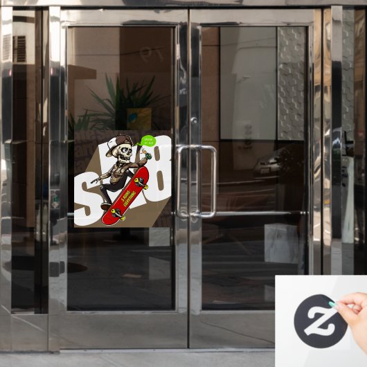 Customize Skateboard Shop Promotional Front ウィンドウサイン (オフィスドア)