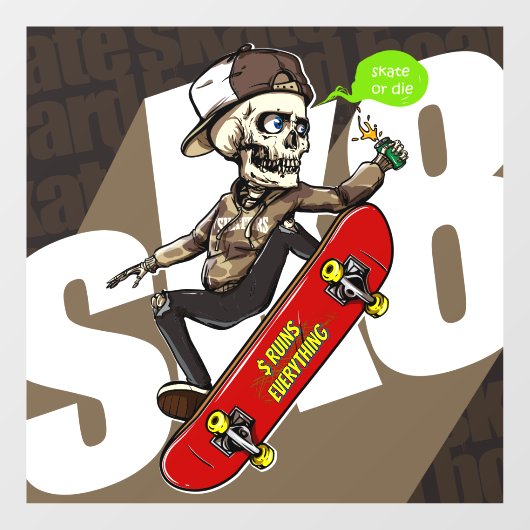Customize Skateboard Shop Promotional Front ウィンドウサイン (シート)