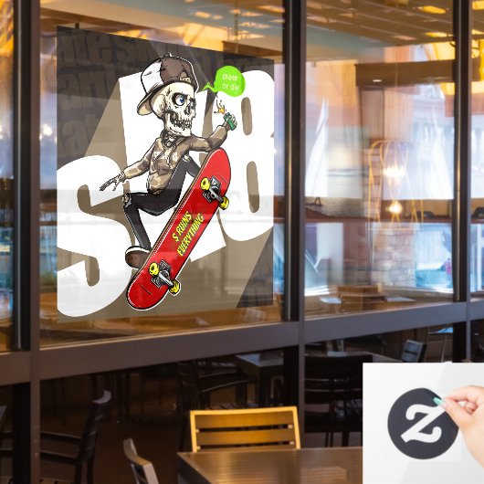 Customize Skateboard Shop Promotional Front ウィンドウサイン (レストラン窓)