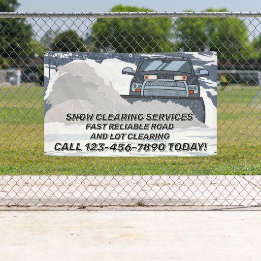 Customize Snow Clearing Plow Business 横断幕 (インサイチュ)