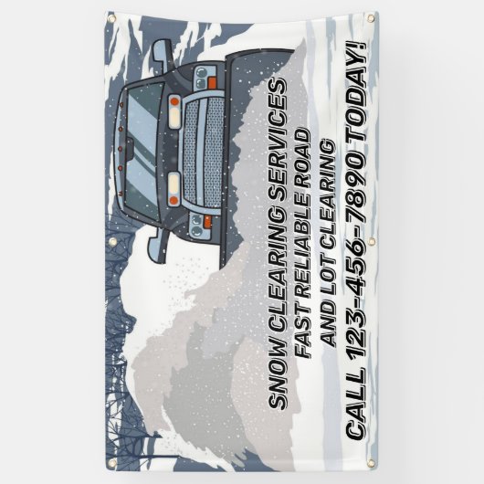 Customize Snow Clearing Plow Business 横断幕 (縦)