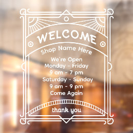 Customize Sunrise Restaurant Cafe Shop Open Hour 2 ウィンドウサイン