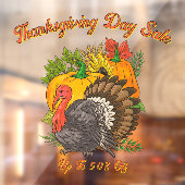 Customize Thanksgiving Day Sale Fall Harvest  ウィンドウサイン (シート2)