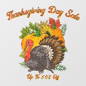 Customize Thanksgiving Day Sale Fall Harvest  ウィンドウサイン (シート)
