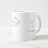Customize the names, initials and phrase Love Coff ジャンボコーヒーマグカップ (正面右)