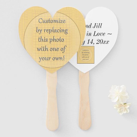 Customize This! Add Your Art or Photograph ハンドファン (正面&裏面)