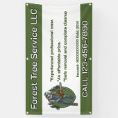 Customize Tree Service Man With Chainsaw Business 横断幕 (縦)