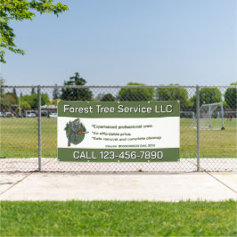 Customize Tree Service Man With Chainsaw Business 横断幕