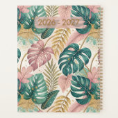 Customize Tropical Monsteras Boho プランナー手帳 (裏面)