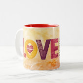 Customize Valentines Day How Do I Love Thee Mug ツートーンマグカップ (正面左)