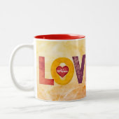 Customize Valentines Day How Do I Love Thee Mug ツートーンマグカップ (左)