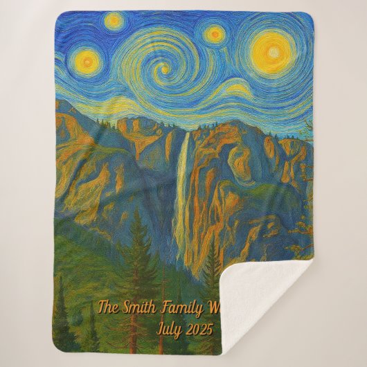 Customize van Gogh Yosemite Valley Family Vacation シェルパブランケット (正面)
