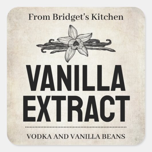 Customize Vanilla Extract label VE011_01sqv2 スクエアシール (正面)