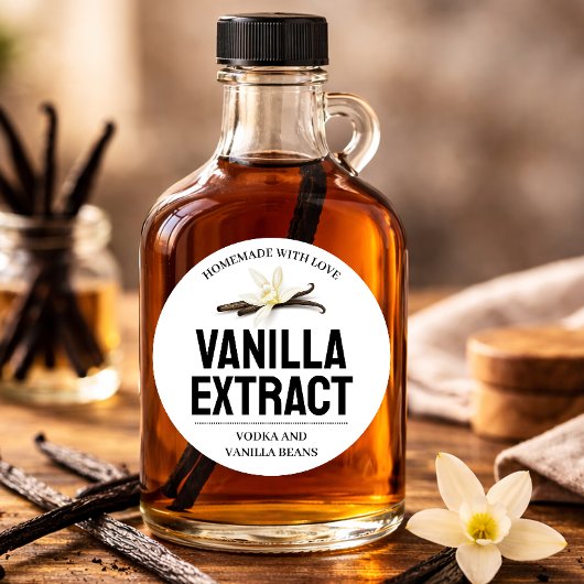 Customize Vanilla Extract label VE102rd ラウンドシール