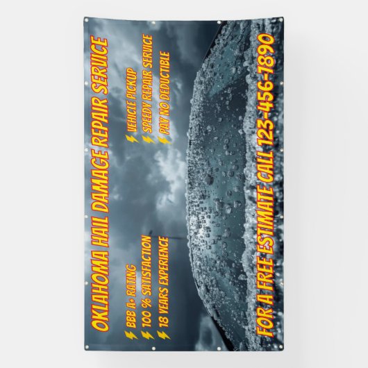 Customize Vehicle Hail Damage Repair Business Larg 横断幕 (縦)