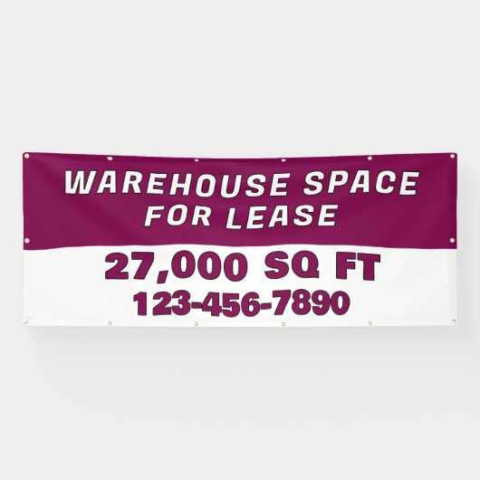 Customize Warehouse Space For Lease Business 横断幕 (横)