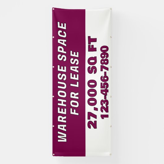 Customize Warehouse Space For Lease Business 横断幕 (縦)