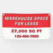 Customize Warehouse Space For Lease Business 横断幕 (横)