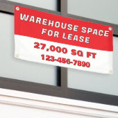 Customize Warehouse Space For Lease Business 横断幕 (ビルの外側)