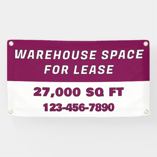 Customize Warehouse Space For Lease Business 横断幕 (横)