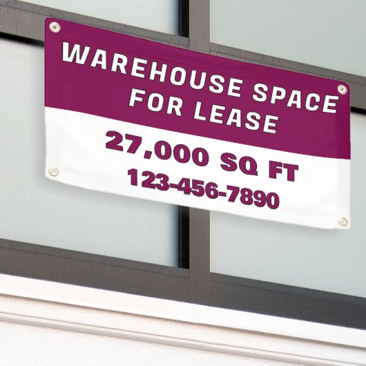 Customize Warehouse Space For Lease Business 横断幕 (ビルの外側)
