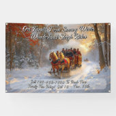 Customize Winter Wonderland Snow Sleigh Ride Promo 横断幕 (横)
