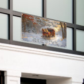 Customize Winter Wonderland Snow Sleigh Ride Promo 横断幕 (ビルの外側)