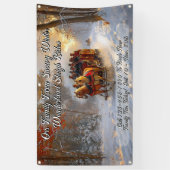 Customize Winter Wonderland Snow Sleigh Ride Promo 横断幕 (縦)
