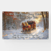 Customize Winter Wonderland Snow Sleigh Ride Promo 横断幕 (横)