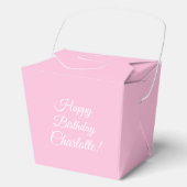 Customize with name, Happy Birthday, light pink フェイバーボックス (正面)