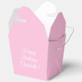 Customize with name, Happy Birthday, light pink フェイバーボックス (見開き)