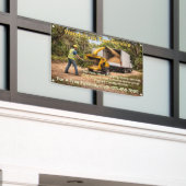 Customize Wood Chipping Business Down South Fence 横断幕 (ビルの外側)