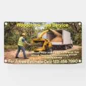 Customize Wood Chipping Business Down South Fence 横断幕 (横)