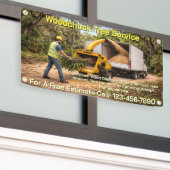 Customize Wood Chipping Business Down South Fence 横断幕 (ビルの外側)