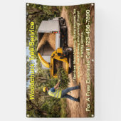 Customize Wood Chipping Business Down South Fence  横断幕 (縦)