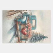 Customize Wrapping PaperTrucks Valentine Decoupage ラッピングペーパーシート (正面)